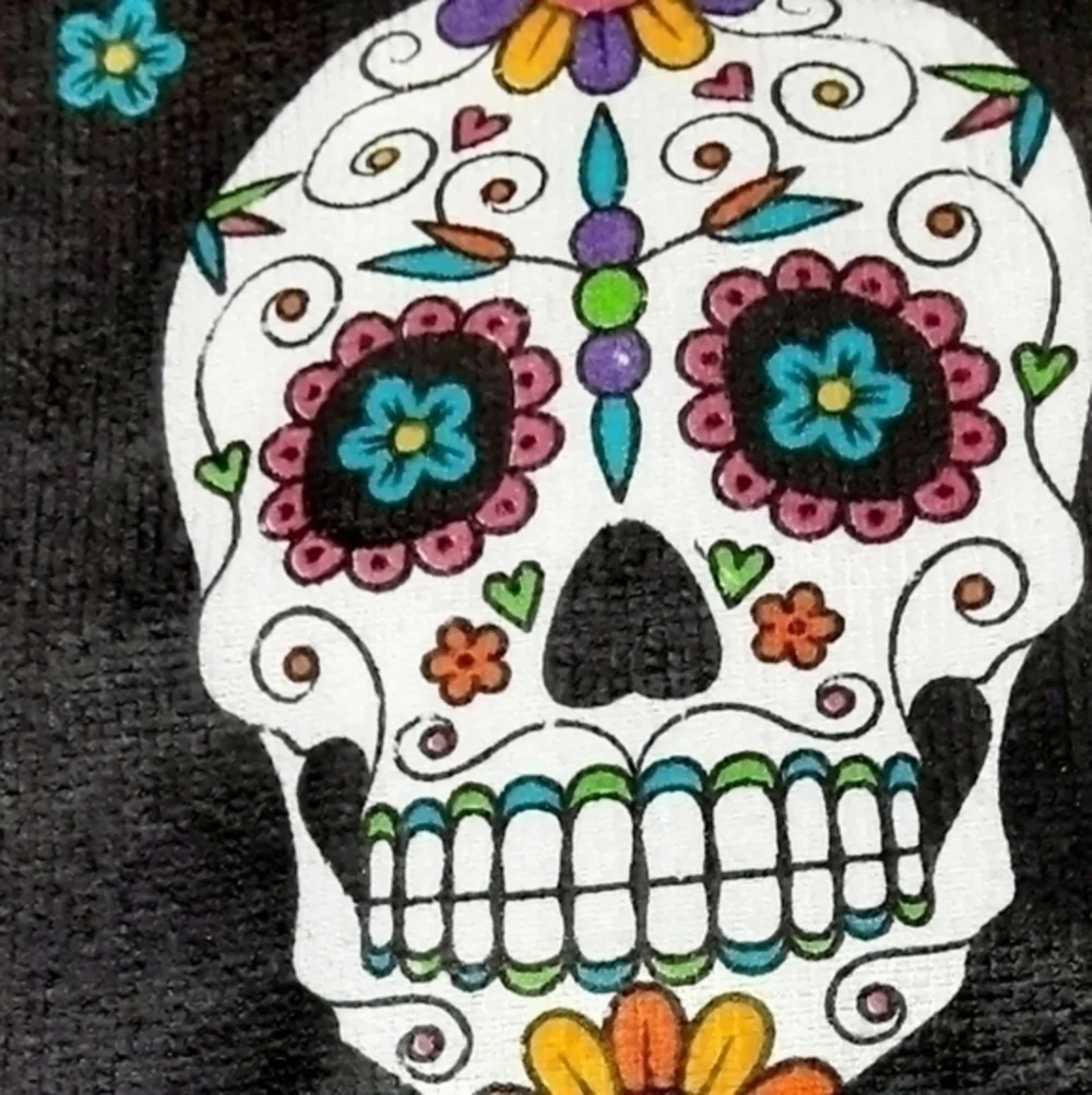 ☄Halloween Day Of The Dead Skull Kitchen Towel